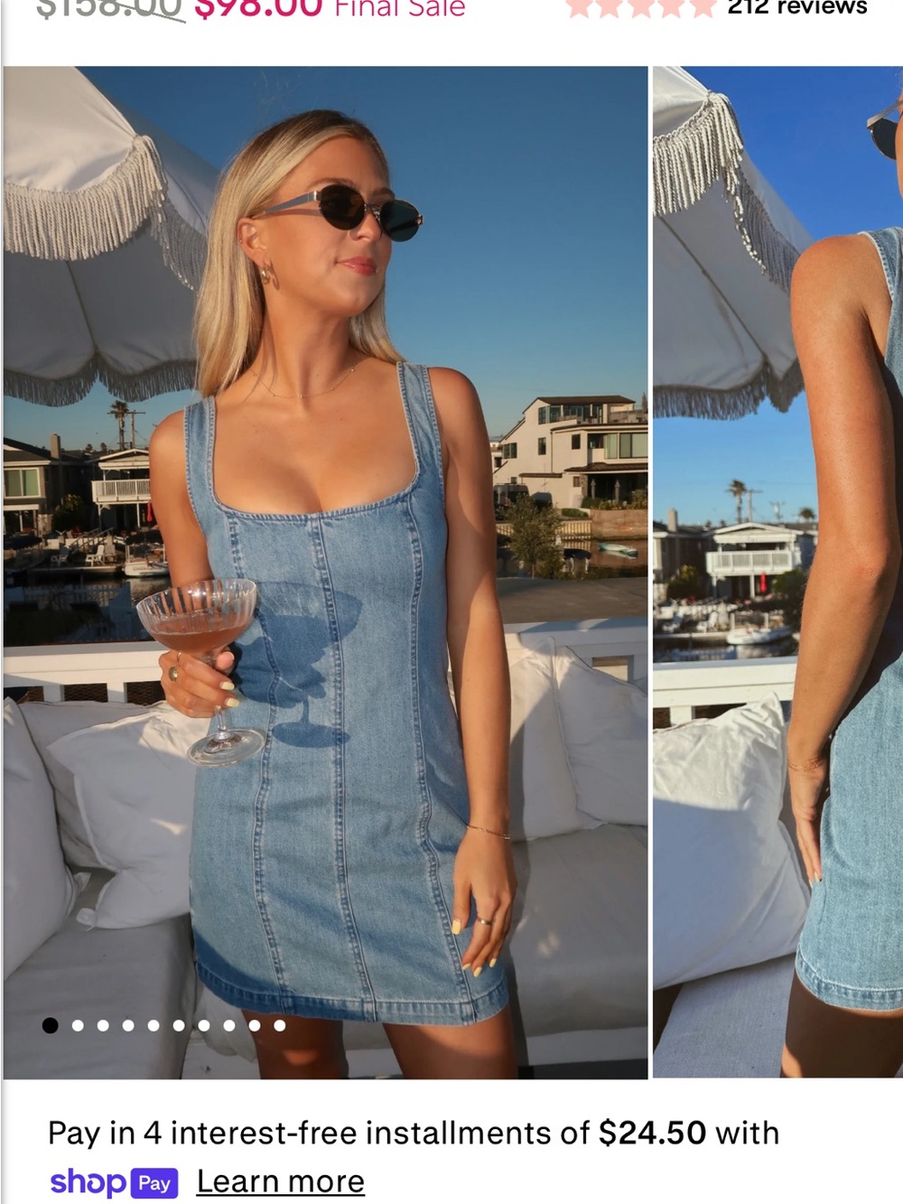 Show Me Your MuMu Light Blue Denim Mini Dress
